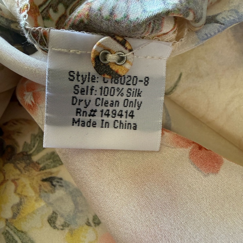 Johnny Was 100% Silk Button Down Tunic- S - Picture 9 of 9